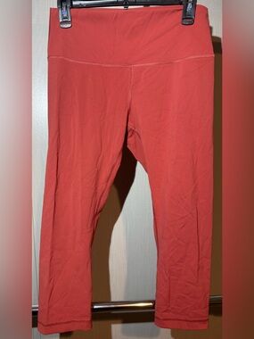 lululemon athletica Coral Red High-Rise Leggings
